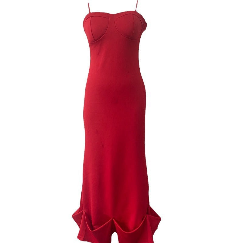 Vellanio™ Ärmelloses Rüschenkleid
