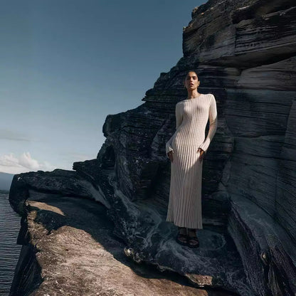 Long Pleated Dress