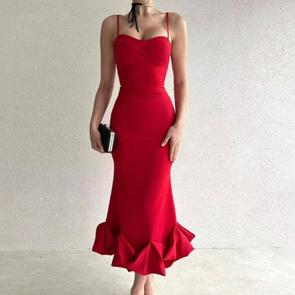 Vellanio™ Ärmelloses Rüschenkleid