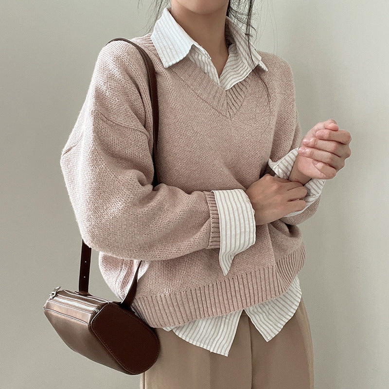 Vellanio™ - Pullover mit V-Ausschnitt für Damen