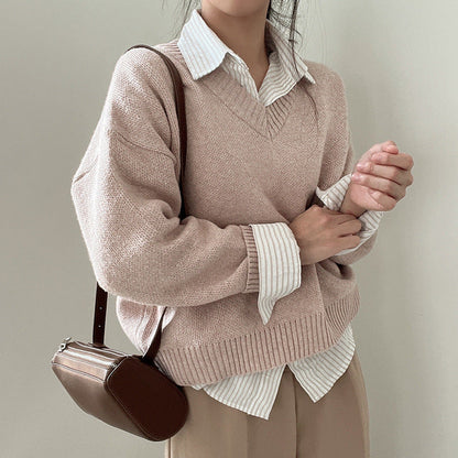 Vellanio™ - Pullover mit V-Ausschnitt für Damen