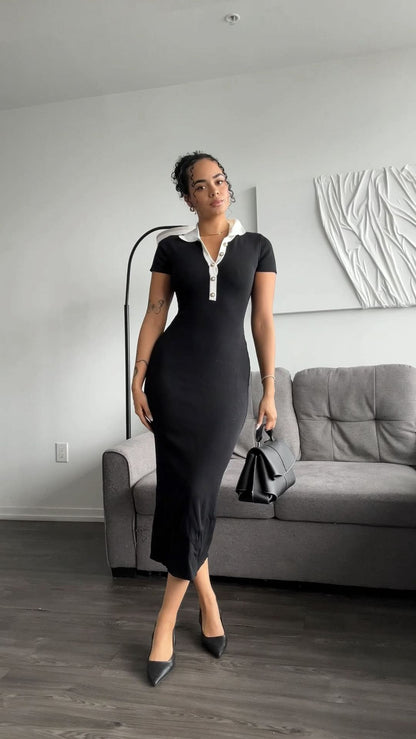 Vellanio™ Langes Strickkleid