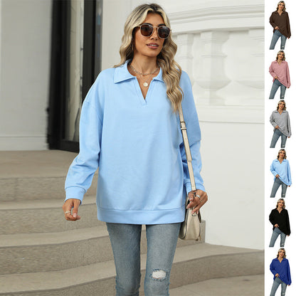 Vellanio™ Damen V-Neck Langarmtop