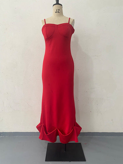 Vellanio™ Ärmelloses Rüschenkleid
