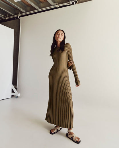 Long Pleated Dress