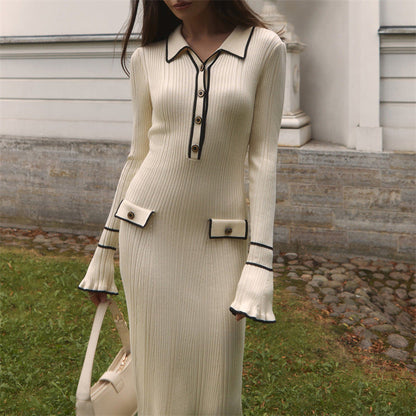 Ruffled Knitted Dress