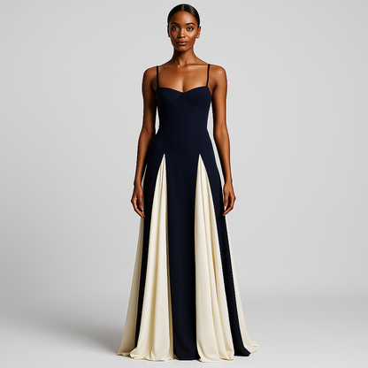Bicolore Maxi-Dress