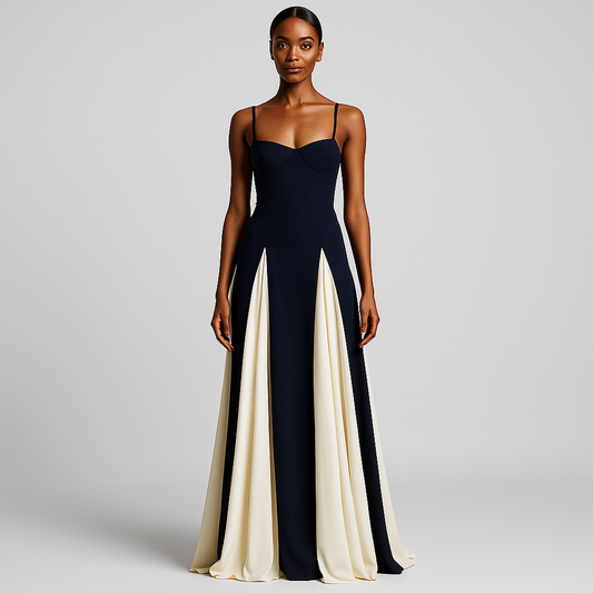 Bicolore Maxi-Dress