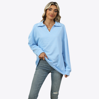 Vellanio™ Damen V-Neck Langarmtop