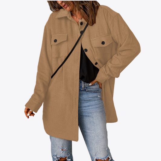 Vellanio™ - Lässiger Wollmantel für Damen