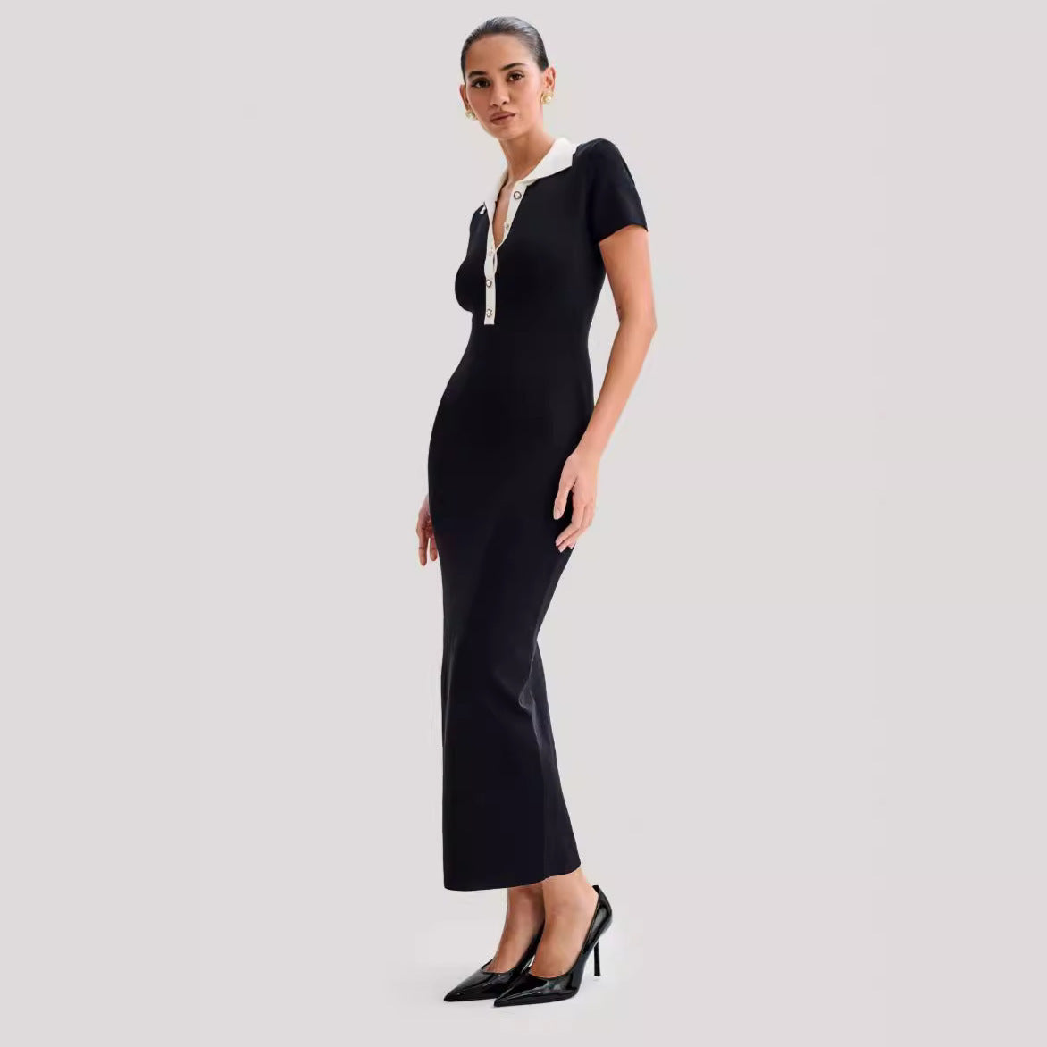 Vellanio™ Langes Strickkleid
