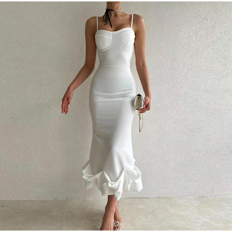 Vellanio™ Ärmelloses Rüschenkleid