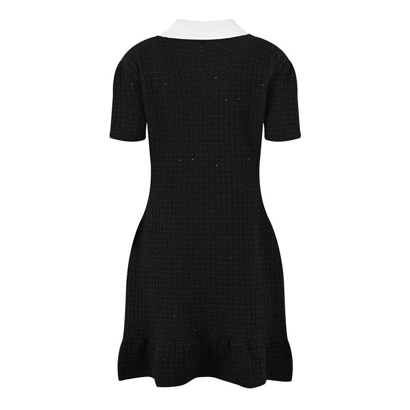 Vellanio™ Button-Bow Strickkleid