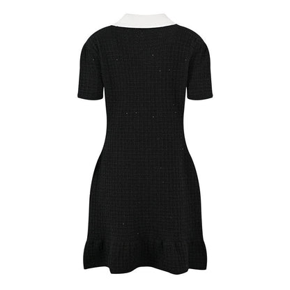 Vellanio™ Button-Bow Strickkleid