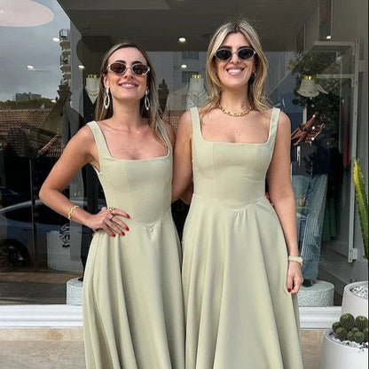 Vellanio™ Square Neck Dress