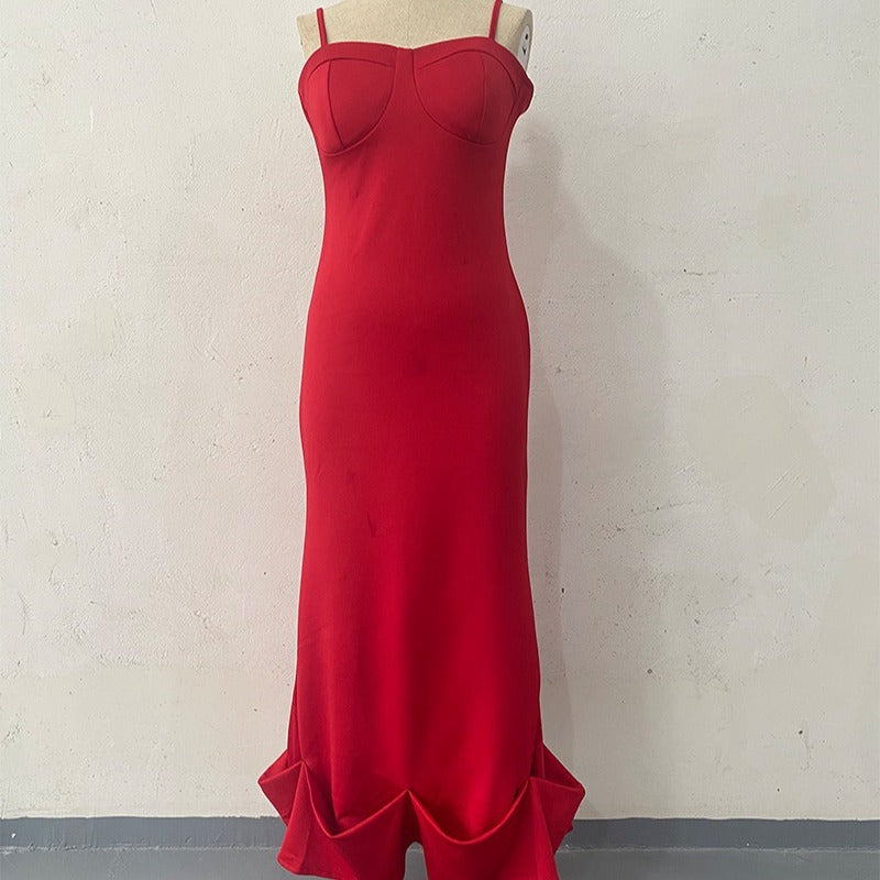 Vellanio™ Ärmelloses Rüschenkleid